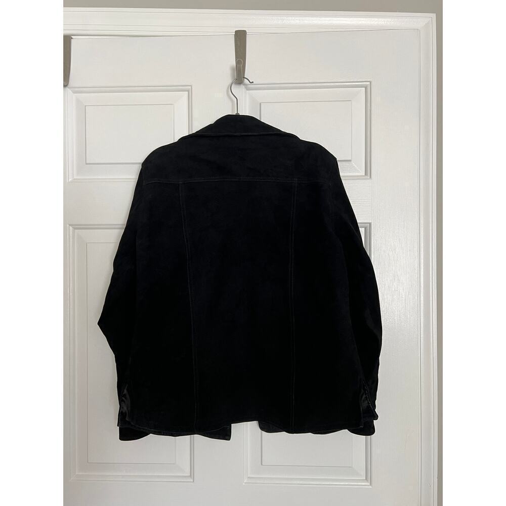 Vintage AMI Black Suede 100% Leather Shacket Jacket - Picture 3 of 5